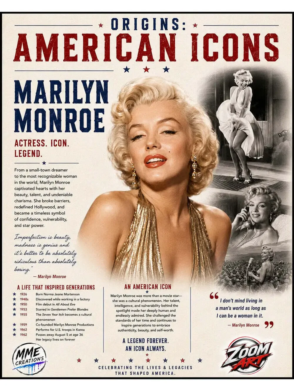 4672 Marilyn Monroe American Icons 8x10 Glossy Print